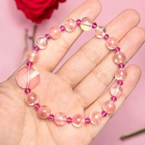 Lampwork Glass & Swarovski Crystal Bracelet